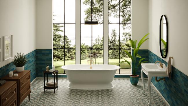 BEL AIR Iris 15x15 & ATELIER marine MAT 6.2x25